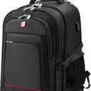 star cloud 4-Wheel Rolling Backpack 45L (22x14x9 in): 17.3-Inch Roller Travel Laptop Backpack for Business, Water-Resistant Carry-On Luggage, Airline Approved Suitcase for Travel and Commuting