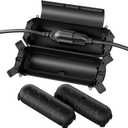 Flemoon [3 Pack] Outdoor Extension Cord Safety Cover with Waterproof Seal, Weatherproof Electrical Connection Box to Protect Outdoor Outlet, Plug, Socket, Christmas Holiday Decoration Light, Black