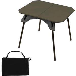 Folding Camping Table,Outdoor Small Portable Aluminum Camp Table with Backpacking Carrying Bag for Camping Beach Picnic Grilling Hiking FishingTravel Dark Green