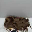 Ms Taj Hair Toppers for Thinning Hair 20inch Dark golden brown with highlights Long Layered Hair Toppers for Women Synthetic Add Volume Natural Straight Clip in Hair Pieces for Women