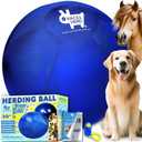 Race&Herd 30'' Original Herding Ball for Dogs, Giant Herding Ball for Australian Shepherds, Dog Training Toy for Large Breeds, Dog Herding Toy for Outdoor Play, Blue
