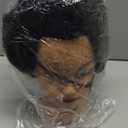 African Mannequin Head with 100% Human Hair Mannequin Head Curly Cosmetology Manican Mannequins Heads with Stand for Display Practice Braiding Styling Training Head Hair Styling