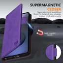 ZZXX for Samsung Galaxy S26 Ultra Wallet Case with [RFID Blocking] Card Slot Stand Strong Magnetic PU Leather Flip Fold Protective Phone Case for Samsung Galaxy S26 Ultra Case Wallet(Purple-6.8 inch)