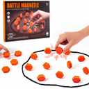 20-Piece Magnetic Chess Game with Textured Stones & Rope | Strategic Standing Play for Kids & Adults | Family, Party, Travel & Camping Puzzle Strategy Games