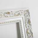 DIY Solid Wood Frame for 24x36 Canvas Paintings, 3" Wide Antique White Ornate Canvas for Landscape Portrait Prints Posters (Empty Frame Only, No Plexiglass & Backing Board)