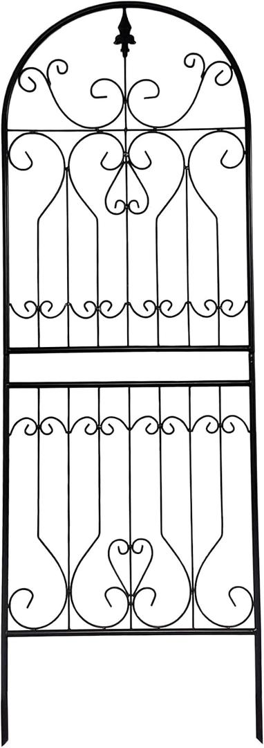 Trellis for Climbing Plants 70.8" H x 24.5" W Metal Premium Quality Material Rust-Resistant Climbing Frame Stylish Garden Addition Outdoor Roses Vine Ivy Clematis Trellises Black 1 Pack