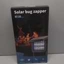 Solar Bug Zapper Outdoor,Solar Powered Bug Zapper Solar Mosquito Zapper Cordless Fly Trap with Dual Power & 6000mAh Battery, Solar Mosquito Zapper Outdoor for Backyard, Patio, Garden, RV, Camping