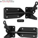 Heavy Duty Gate Latch for Wooden Fence, Automatic Self Locking Gravity Door Latch for Wood/Metal Gate with Cable Pull, 7-1/2" Gate Hardware Latch for Pool & Dog Door, Shed Garden, Black