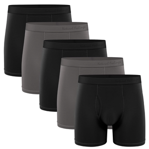 Natural Feelings Boxer Briefs Mens Underwear Men Pack Soft Cotton Open Fly Underwear M