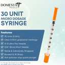 3 x 0.3mL(.3cc) 31G 5/16" (8mm) Syringes, Disposable, Individually Wrapped and Sterilized, Pack of 20. Smooth Plunger, Triple Sharpened, Lubricated