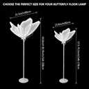 2 Pack 3-Color Wedding Butterfly Floor Lamp Decoration, 23.6 Inch Creative Butterfly Ceiling Lamp, Adjustable Height Romantic Butterfly Lamp Props for Wedding Party (2, 80 CM/31.5 in)