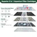 16-Count Medium Filter Cartridges Compatible with Tetra Whisper Bio-Bag Filters Medium Replacement Filter Cartridges for Whisper ReptoFilter and 10i IQ10 PF10 Power Filters -Ready to Use