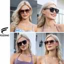 Retro Aviator Sunglasses for Women Men Trendy Classic Square 70s 80s 90s Vintage Shades Double Bridge Aviators FZN813