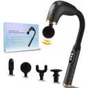 UFFAE Massage Gun with Upgraded Extension Handle, Back Massager for Pain Relief Deep Tissue, 4 Massage Heads & 6 Speed Levels