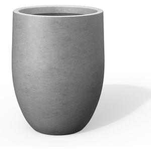 Kante Tall Concrete Planter, 21.7-Inch Height Gray Large Indoor Outdoor Plant Pot with Drainage Hole for Patio Garden Home, Modern Decor for Flowers and Tree
