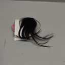 Clip on Bangs Real Human Hair, Black Soft Layered Fake Bangs with Feathered Fringe Hairpieces for Women Curved Bangs for Daily Wear(Wispy Black)