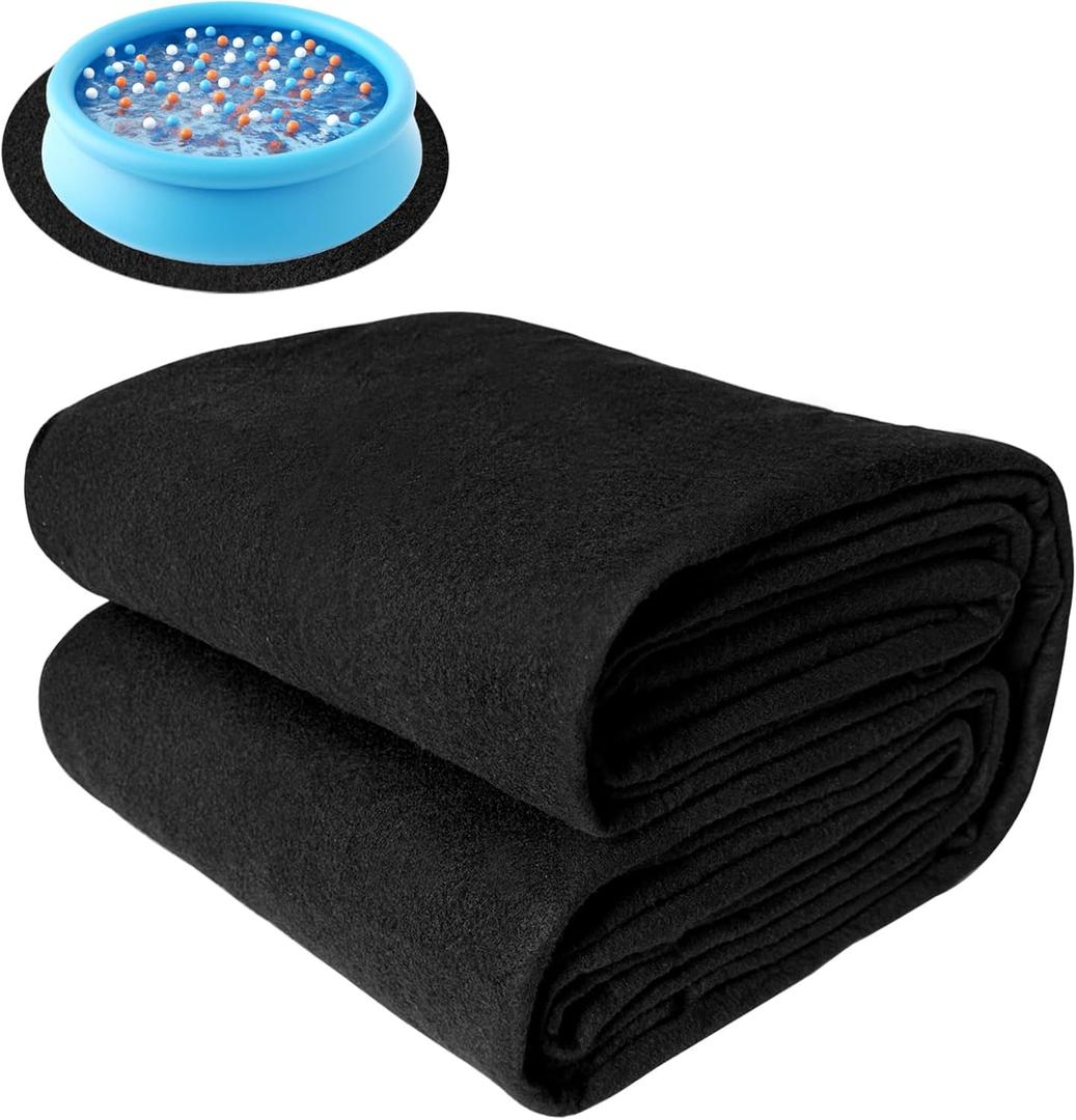 JPY Round Pool Liner Pad for Above Ground Swimming Pools Heavy Duty Under Pool Mat, Puncture Resistant, Extend Liner Life (10 FT)