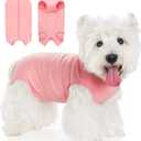 Coppthinktu Dog Surgery Suit Recovery Suit for Dogs After Surgery Female, Dog Onesie Suitical Neuter Puppy Spay Shirts, Post-Op Bodysuit Pajamas Anti Licking Abdominal Wounds Cone Alternative (Small, Pink)