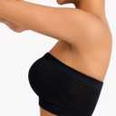 Women's Wireless Strapless Bandeau Bra Tube Top Unlined Bralette (Large, Black)