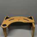 Bamboo Toilet Stool for Bathroom, 7 Inches Foldable Poop Stool with Non-Slip Pads
