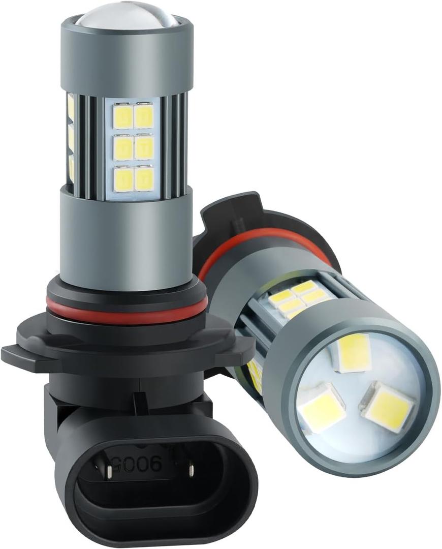 iFunyLED 9005 LED Fog Bulbs, Super Bright HB3 LED Fog Lights 6500K Cool White, Plug and Play, Replacement Lights for Cars Trucks SUV, Pack of 2