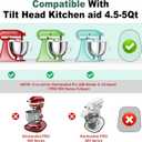 GuanQiao Food-Grade Bamboo Slider for KitchenAid 4.5-5 Qt Tilt Head Stand Mixer, Appliance Sliding Mat for Kitchenaid Artisan, Kitchen Countertop Storage Accessories Mixer Moving Tray Attachments
