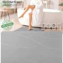 2Pack Stone Bath Mat, Diatomaceous Earth Shower Mat, Non-Slip Super Absorbent Quick Drying Bathroom Floor Mat, Natural, Easy to Clean (Milky Grey, 23.62 * 15.43)