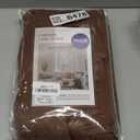 MIULEE Chocolate Brown Linen Curtains 96 Inch Long for Bedroom Living Room, Soft Thick Linen Textured Window Drapes Semi Sheer Light Filtering Back Tab Rod Pocket Burlap Look Decor, 2 Panels