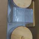 Glass Jars and Acrylic Dryer Sheet Holder, Laundry Pods Container with Bamboo Lid and 27 Labels, Powder Detergent Containers for Laundry Room Organization, Storage Jars Set (3 Pack)