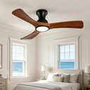 42 Inch Low Profile Ceiling Fan with Lights,Fans for Bedroom