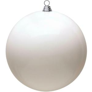 15.75" White Shiny Ball UV Drilled