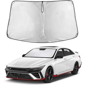 EcoNour Windshield Sunshade Compatible for Hyundai Elantra 2021-2024 2025 2026, Sun Visor for Front Windshield & Window Sun Shade Cover, UV Heat Blocker & Protector, Car Accessories