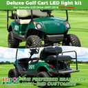 10L0L Golf Cart Headlights and Taillights Kit Fit Yamaha G29 YDR Drive 2007-2016, Deluxe Street Legal Light Kit with Turn Signals Switch/Horn/Brake Lights Harness12V Input