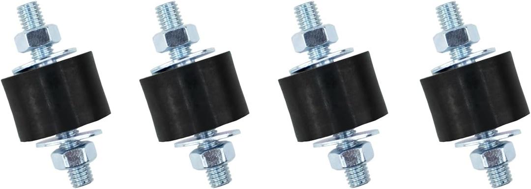 Yarssihha 4 Pack M8 Anti-Vibration Rubber Isolator Mounts, 30x20mm Rubber Studs Shock Absorber, Cylindrical Vibration Isolators for Diesel Engines, Air Compressors, Vibration Motor