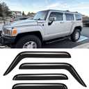 4pcs Original Shatterproof Rainproof Side Window Wind Deflectors for 2005-2009 Hummer H3,Tape-on Rain Guards Sets,Nice Looking Window Visors for Cars,Vent Deflector for 05-09 Hummer H3 94501