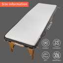 White Lash Bed Topper Memory Foam Topper for Massage Bed,73x29x2 inch Memory Foam Massage Mattress with Removable Cover, Elasticized Non-Slip,Lash Bed Topper (Not Included Bed), for Massage and Beauty