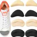 2 x 8 Pcs Shoe Fillers & Heel Pads for Loose or Too Big Shoes Toe Cushions & Heel Grips for Women and Men, Comfort Insoles for Heels, Sneakers, Boots Pain Relief & Better Fit(Black + Beige)