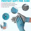 ANDANDA Kids Gardening Gloves, Nitrile Coated Children Yard Work Gloves with Grip, Suitable for Toddlers, Children, Girl, Boy