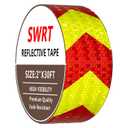 SWRT Reflective Tape Outdoor Waterproof, 2" x 30 FT Red & Yellow Reflective, Shining Star Heavy Duty Strong Adhesive Hazard Caution Safety Warning Conspicuity Tape for Trailer