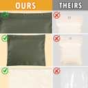 10 Set Outdoor Curtain Weights Upgraded 30 oz High Weighted Sand Bags with 30 Metal Clips for Gazebo Patio Tent Tablecloth 7.5"*8.7" Green