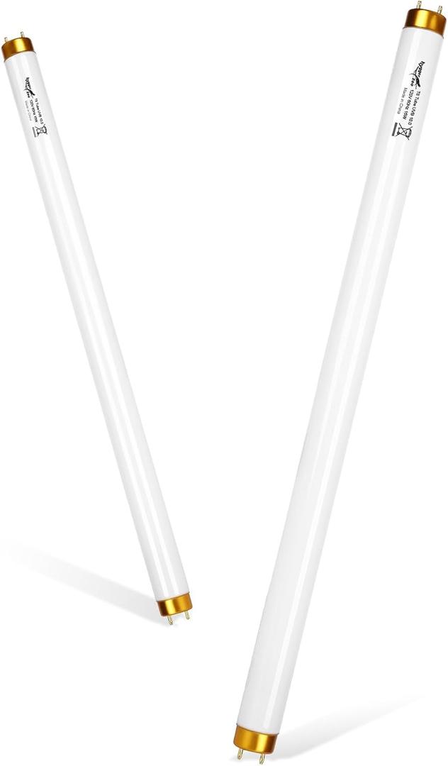 UVB Light for Reptiles Bearded Dragon, 2 Pack T8 UVB Reptile Light UVB Bulb 10.0 15W UVA UVB Reptile Light Bulb Terrarium Light Lamp Tube for Turtle Chameleon Leopard Gecko Snake Tank, 18 Inch