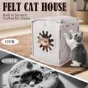 Apasiri Cat Houses for Indoor Cats: Felt Cat House Cave Cathouse, Scratch-Resistant Warm Insulated Covered, Hideaway Tent for Anxiety Relief Gift (15"x15"x13")