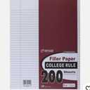 Top Flight Filler Paper 11 x 8.5 Inches College Rule 200 Sheets 12401 White