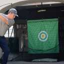 Golf Practice Net for Garage Door, Indoor Outdoor Golf Training Equipment, No Poles or Wires, Easy One Time Install, Perfect for Driving, Roll Up to Store Golf Hitting Net Out of Sight