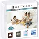 Bedecor Twin Waterproof Mattress Protector for Potty Training and Bed Wetting, Noiseless Cotton Terry Cover, Breathable Fitted Design for Kids, Fits 9-18 Inch Depth