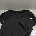 MANGOPOP Bell Sleeve Mock Neck Long Sleeve Bodysuit for Going Out Tops for Women (XX-Large, 01 Black)