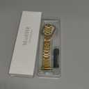 MioHHR Solid Stainless Steel Band Compatible with Apple Watch 38mm(Series 3/2/1) 40mm(Series SE/6/5/4) 41mm(Series 9/8/7) Metal Strap with Soft TPU Case for iWatch Bands for Women and Men, Gold