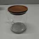 DRASTAR Glass Coffee Mugs, 20 oz Clear Coffee Cups, Coffee Mug with Acacia Wood Lid, Tea Glass Cups with Handles, Large Coffee Mug Set of 2, Glass Coffee Cups for Latte, Espresso, Tea
