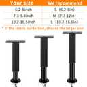4PCS Adjustable Height Bed Support Legs, 7.3-12 In, Metal Heavy Bed Risers with Non-Slip Rubber Base, Replacement Furniture Feet for King Queen Frame Slats, Sofa, Couch, Cabinet, Dresser, Table