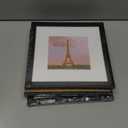 upsimples 8x8 Picture Frame Made of High Definition Glass, Display Pictures 5x5 with Mat or 8x8 Without Mat, Gallery Wall Frame Set, Black